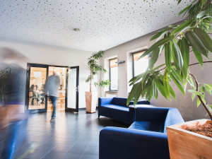 Foyer of the ÖJAB-Haus Meidling.