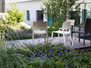 Garten des ÖJAB-GreenHouse.