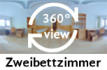 360-Grad-Aufnahme: Zweibettzimmer