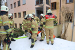 Feuerwehr-Brandschutzübung im leer gewordenen Teil des ÖJAB-Pflegewohnhauses Salzburg.