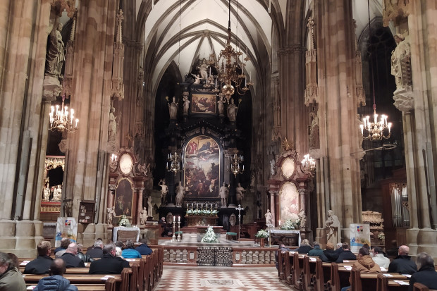 Blick auf den Alter im Dom zu St. Stephan.