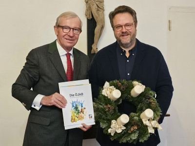 Wilfried Haslauer, Salzburger Landeshauptmann mit Andreas Gruber, Projektentwicklung und Beratung in der ÖJAB (rechts).