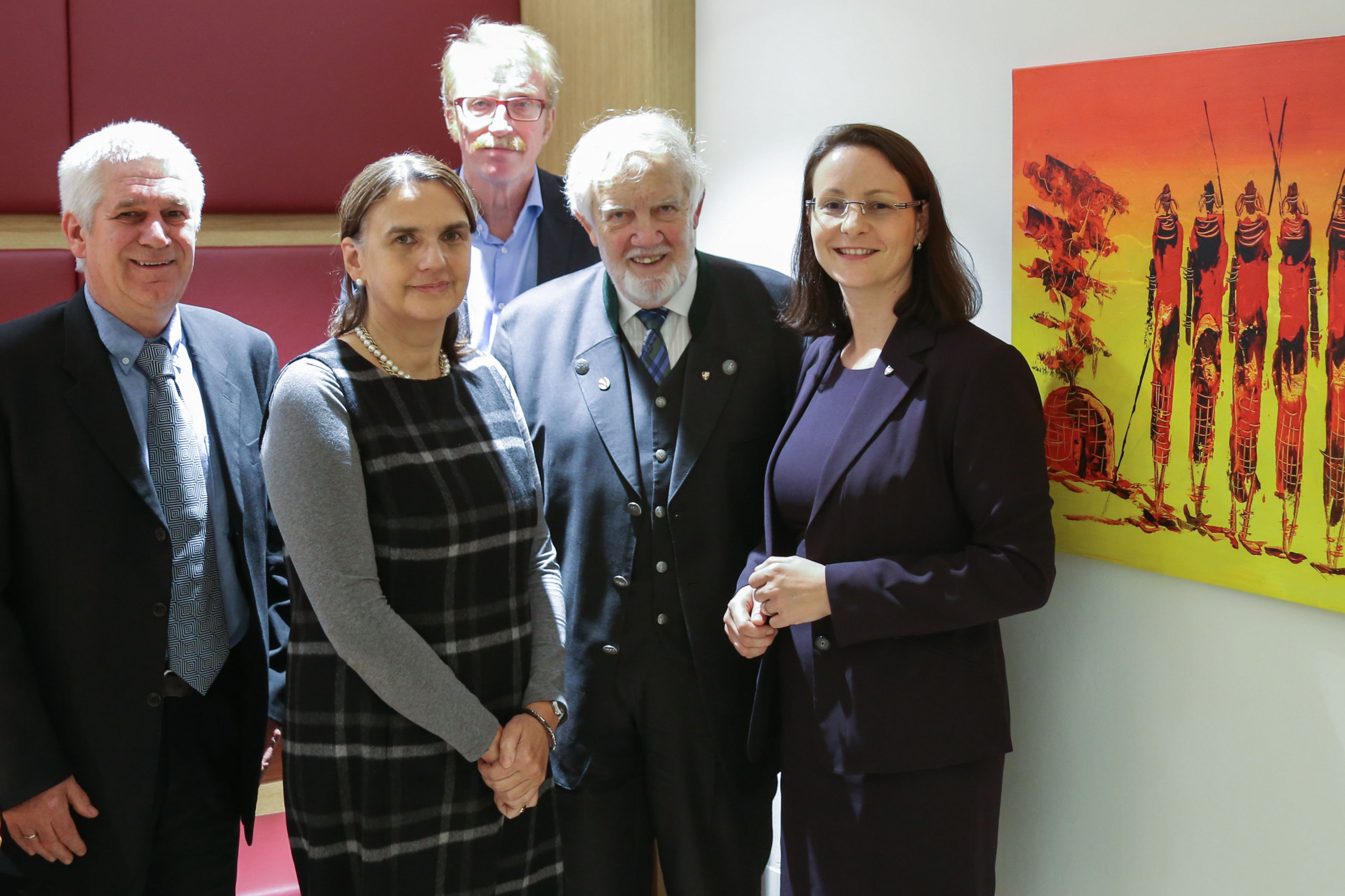 Group photo of Erwin Schreckensperger, Irene Luhn, Thomas Motycka, Eduard Schüssler, Petra Heidler.
