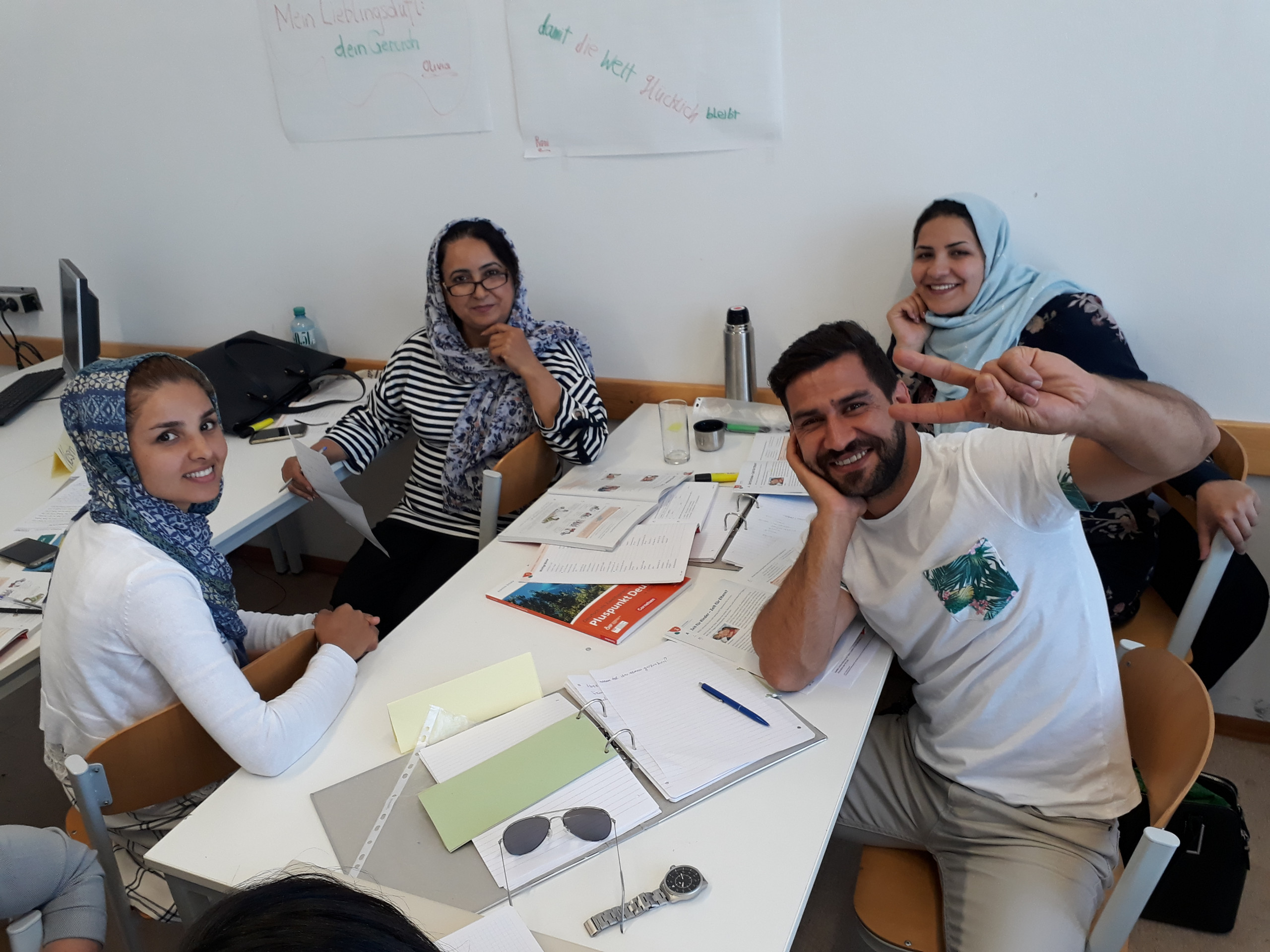 Language course participants.