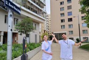Die Pflegeschule der ÖJAB ist am Lebenscampus, am Hermi Hirsch-Weg 4 in Wien Meidling angekommen. Nenad Kostić, Lehrgangsleiter der Pflegeschule der ÖJAB, und seine Stellvertreterin Barbara Schawarz freuen sich über den neuen Standort.