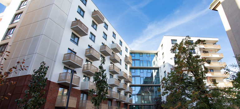 View of the planned residence and nursing home ÖJAB-Pflegewohnhaus Neumargareten.
