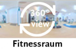 360-Grad-Aufnahme des Fitnessraums