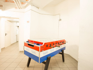 Table soccer at the ÖJAB-Haus Graz.