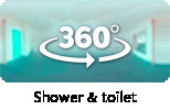360°-view Shower & Toilet