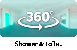 360-view Shower & Toilet