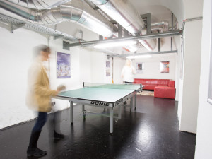 Table tennis room of the ÖJAB-Haus Johannesgasse.