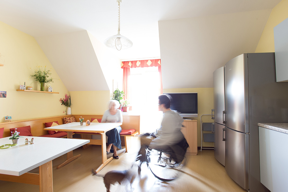 Gemeinschaftsküche des Generationen-Wohnens im ÖJAB-Haus Neumargareten.