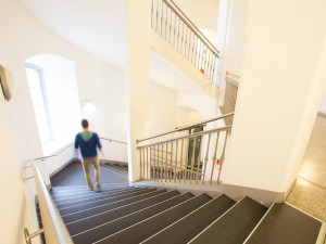 Stairways at the ÖJAB-Haus Graz.