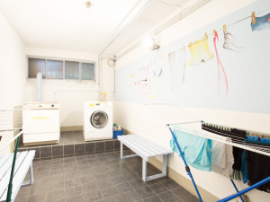 Laundry room of the ÖJAB-Haus Salzburg in Vienna.