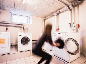 Laundry room of the ÖJAB-Haus Meidling.