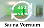 360-Grad-Aufnahme: Sauna Vorraum