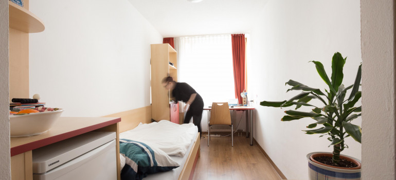 Einbettzimmer im ÖJAB-Haus Salzburg in Wien.