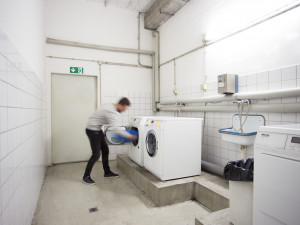 Laundry room at the ÖJAB-Haus Steiermark.