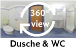 360-Grad-Aufnahme des Badezimmers