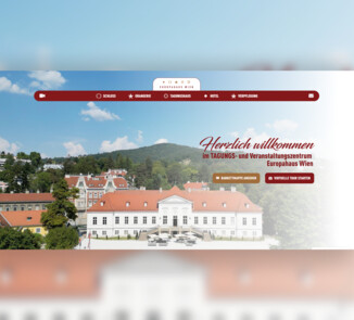 Screenshot der Startseite von www.europahauswien.at vom 16.7.2025.