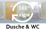 360-Grad-Aufnahme des Badezimmers