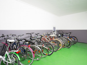 Bicycle storage room at the ÖJAB-Haus Burgenland 1.