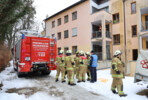 Feuerwehr-Brandschutzübung im leer gewordenen Teil des ÖJAB-Pflegewohnhauses Salzburg.