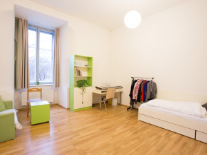 Einbettzimmer im ÖJAB-Haus Graz.