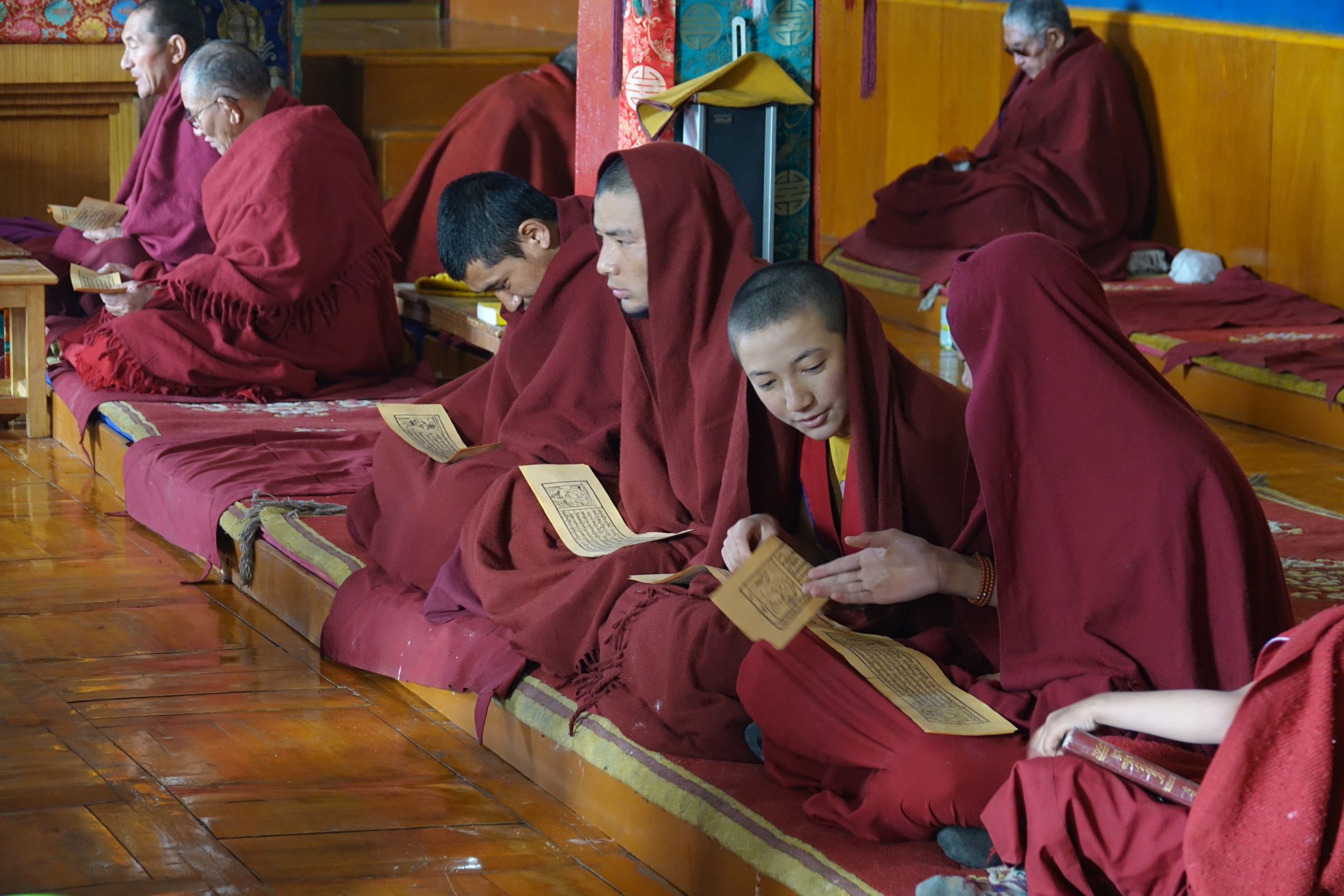 Mönche in Ladakh. Foto: Ottilie Reinfeld.