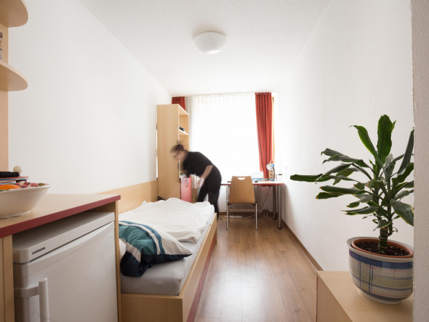 Einbettzimmer im ÖJAB-Haus Salzburg in Wien.