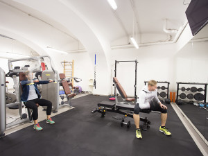 Fitness room of the ÖJAB-Haus Graz.